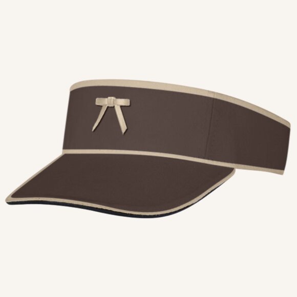 M.A.M.A. Bow Collection - Women's Visor Hat - Brown - Picture 1 of 1